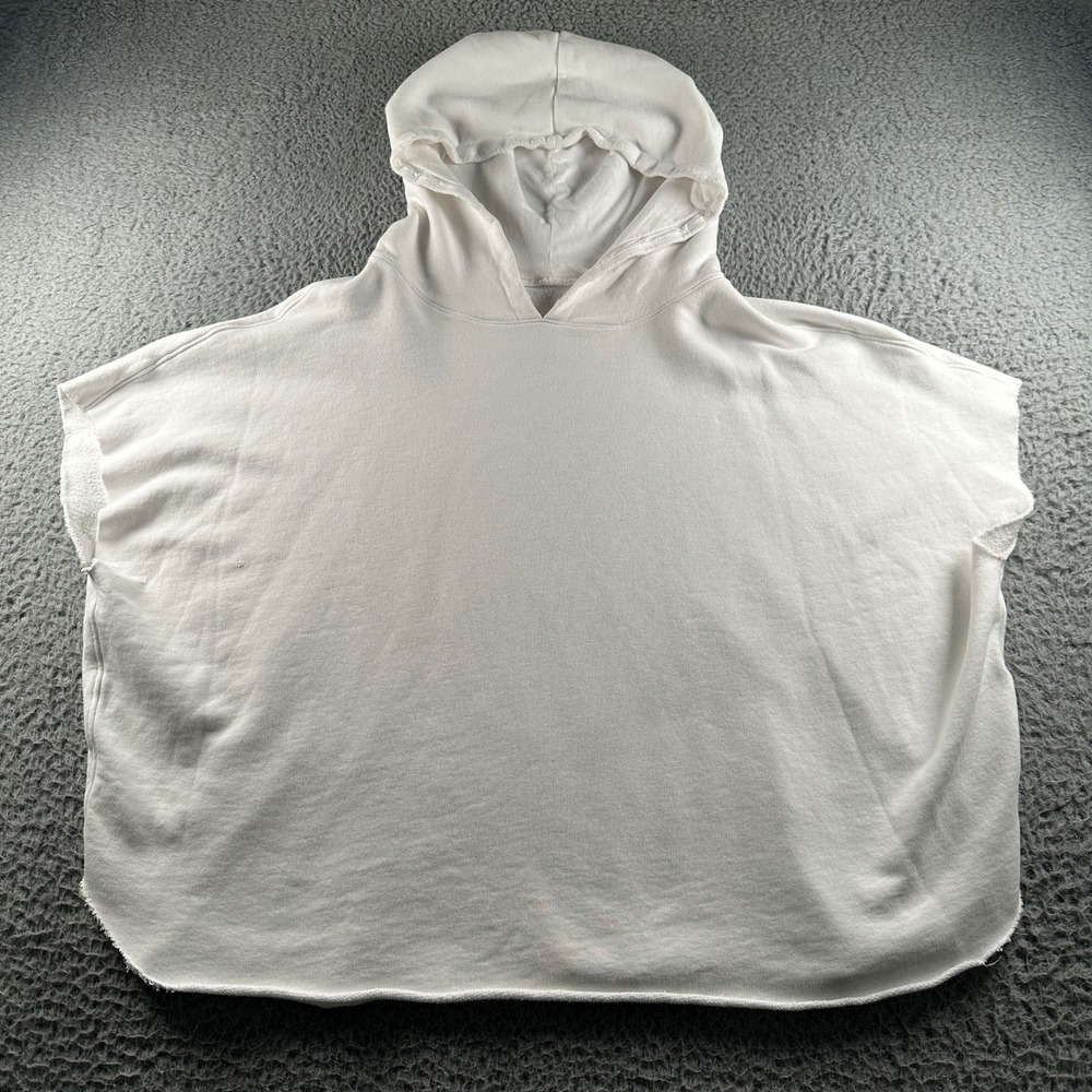 Frank‎ & Eileen Tee Lab Caplet Hoodie Womens OS Oversized Pullover Cotton White